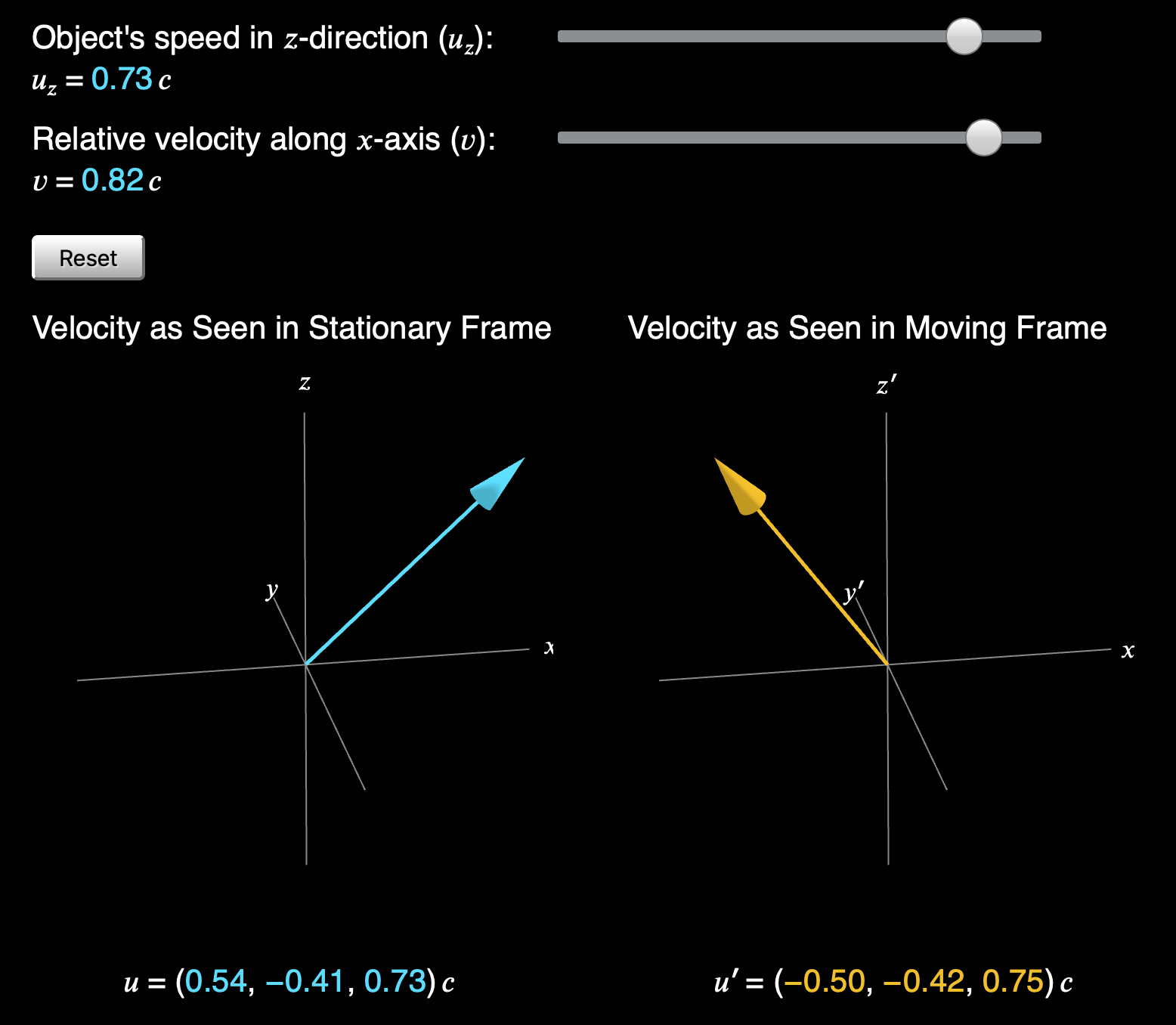 25.5 Relativistic Velocity Addition In 3-D - World Science U